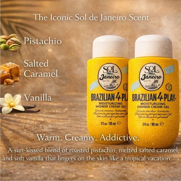 Sol de Janeiro Brazilian 4 Play Shower Cream-Gel Duo NWT - Picture 3 of 3